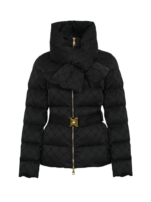 Piumino in tessuto vela jacquard con cintura Elisabetta Franchi | PI83D56E2110